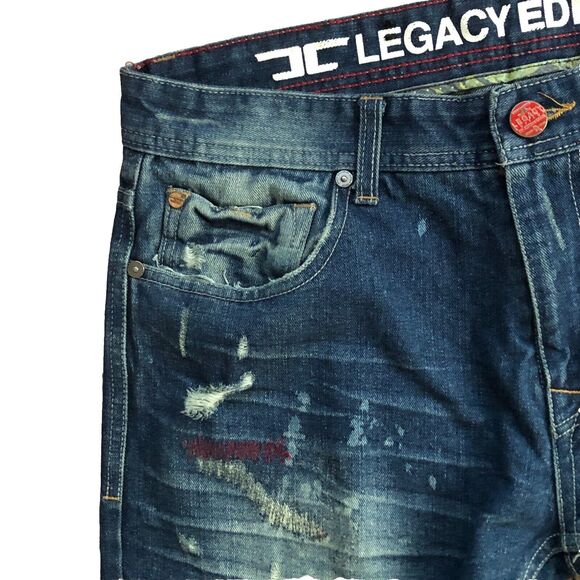 Jordan Craig Legacy Edition Jeans Mens 34x32 Artisan Series Bleached Distressed - Picture 5 of 16